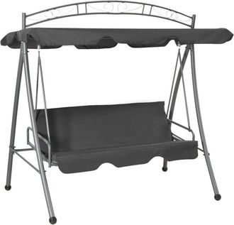 vidaXL Vidaxl - Silla 4 Pcs Antracita 56 X 65 X 89cm Acero