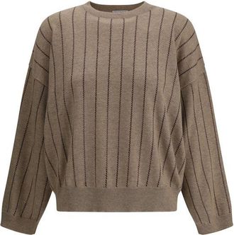 Brunello Cucinelli Beige Cashmere Womens Sweater