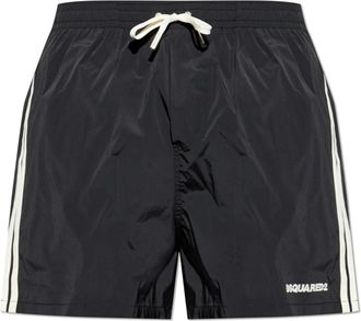 Dsquared2 Zwemshorts - Heren - Strandmode - Zwart - S - Leer - Badmode