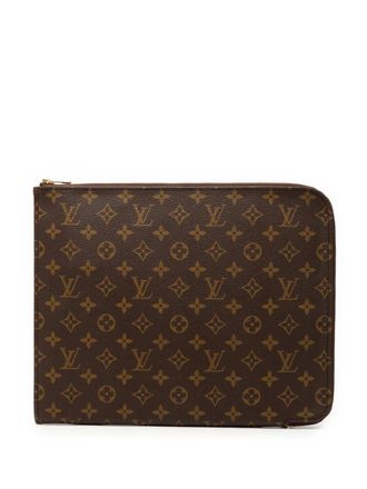 Louis Vuitton 1990 Monogram Poche Documents Portfolio 30 clutch bag - Marrone
