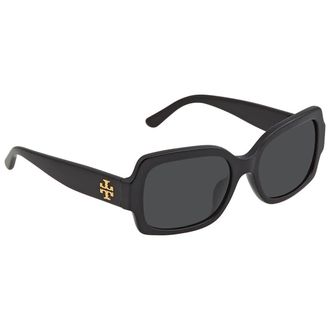 Tory Burch Grey Rectangular Ladies Sunglasses TY7135UM 17098G 55