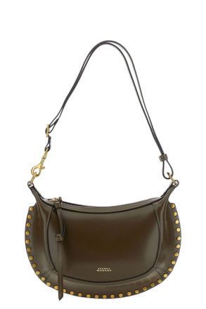 Isabel Marant Calf Leather Shoulder Bag with Rounded Stitched Inserts