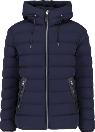 Mackage Navy Blue Jack Quilted Hooded Down Jacket