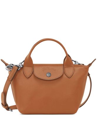 Longchamp Le Pliage Xtra XS leather tote bag - Brown