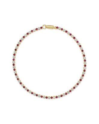 Sabrina Designs 14K 2.05 Ct. Tw. Diamond & Ruby Stackable Tennis Bracelet