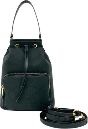 Prada Bolso bombonera de lona Pre-owned - Pre-owned - Mujer - Negro - ONE SIZE