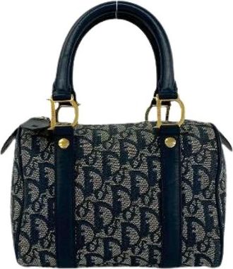 Dior Pre-owned Borsa in Tela e Pelle Trotter - - Pre-owned - Donna - Blu - ONE SIZE