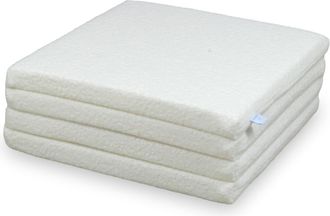 OEM Tappeto Pieghevole Quadrato 120x120 Boucle Bianco