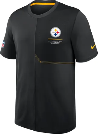 Nike Pittsburgh Steelers Sideline Coach Nike Mens Dri-FIT NFL Top in Black | 03B2057Y7L-B8B