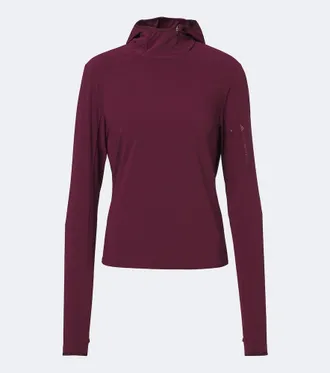 adidas by Stella McCartney Hooded open-back technical top