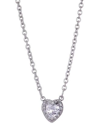 Adornia Adornia Cz Halo Heart Necklace