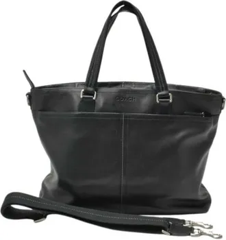 Coach Black Leather Handbag Shoulder Bag Tote Bag (Pre-Owned)