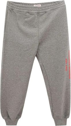 Alexander McQueen Chique katoenmix broek - Dames - Sweatpants - Grijs - M - Katoen - Broeken