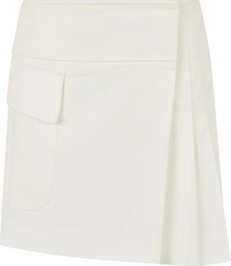 Alberta Ferretti Miniskirt met zak - Dames - Korte rokken - Wit - S - Katoen - Rokken