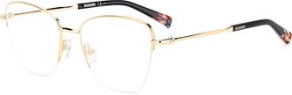 Missoni Ladies Rose Gold Rectangular Eyeglass Frames MIS-0122-000