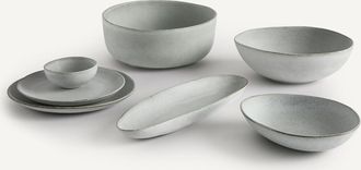 AM.PM Set van 4 platte borden in aardewerk, Leiria