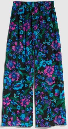 Gucci Printed Silk Leisure Pants, Purple
