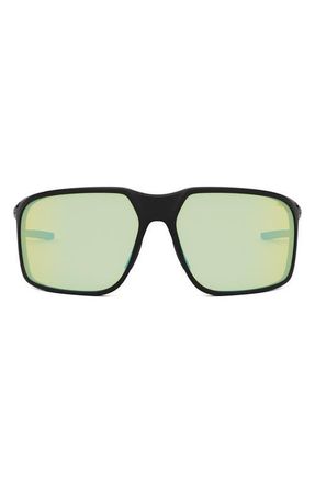 Tag Heuer Vingt Sept Xover 67mm Polarized Mirrored Oversize Geometric Sunglasses in Matte Black /Roviex Polarized at Nordstrom