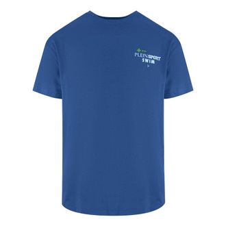 Plein Sport Geo Korte Mouw Logo T-shirt in Donkerblauw