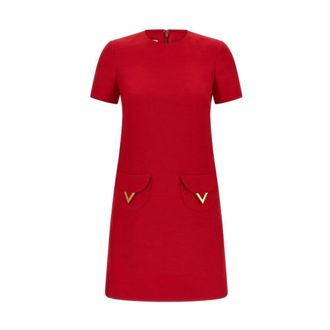 Valentino Short Dresses, female, Red, Size: S Valentino Dresses Red