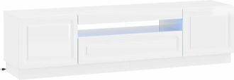 vidaXL Mueble De Tv Led Blanco Brillante Madera De Ingenier&iacute;a Vidaxl
