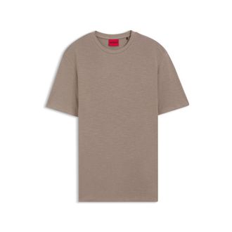 HUGO BOSS Slub-interlock T-shirt in a slim fit