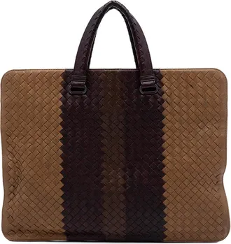 Bottega Veneta Pre-owned Bottega Veneta Nappa Intrecciato Club Fume Briefcase Unisex BZ6WWFG123GQMBT5