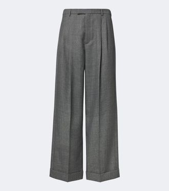 Valentino Garavani Pantalones anchos espigados