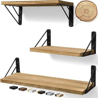 OEM Estantes De Pared Para Dormitorio, Estantes Flotantes Para Sala De Estar Y Cocina, Estantes Flotantes De Madera R&uacute;stica Para Libros Infantiles, Estant