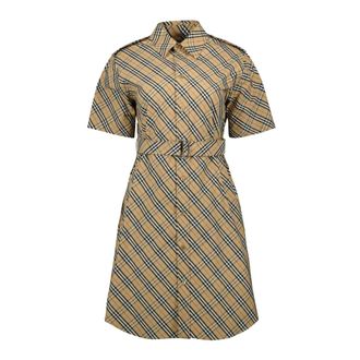 Burberry Dames, Jurken, Beige, Maat: S Katoen