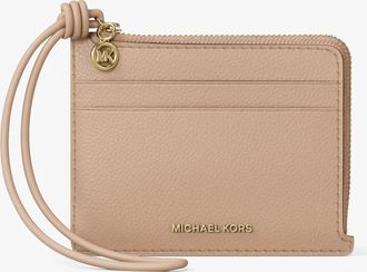Michael Kors Jet Set Small Pebbled Leather Card Case Wristlet