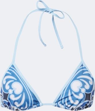 La DoubleJ Printed bikini top