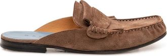 Marni Suede Sabot met Franje - Heren - Slip ons - Bruin - 44 EU - Leer - Schoenen