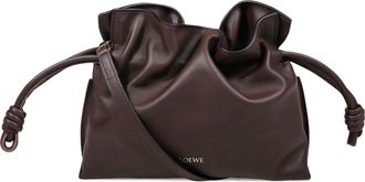 Loewe Clutch Flamenco in pelle - Marrone