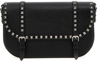Valentino Garavani Rockstud Crossbody Bag - Heren - Schoudertassen - Zwart - ONE Size - Leer - Tassen