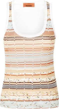 Missoni Canotta con motivo a zigzag - Toni neutri
