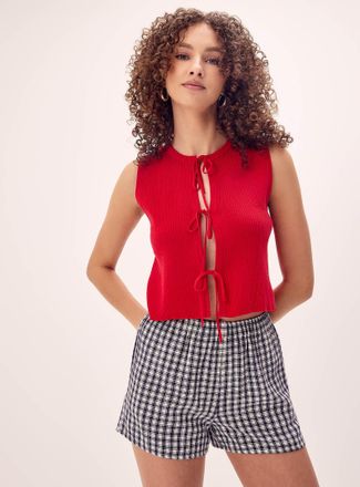 Twik Womens A-line linen blend short