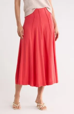 Lafayette 148 New York Merino Wool Pull-On Skirt in Vibrant Coral at Nordstrom Rack, Size Xx-Large