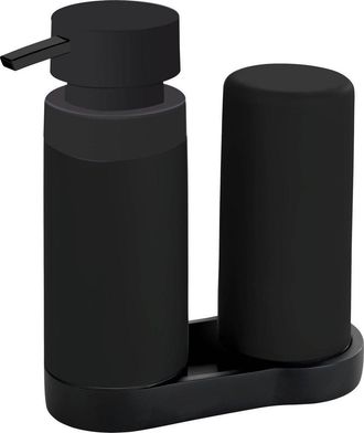 WENKO Easy Squeez-e Dispensador De Jab&oacute;n Negro Blanco 250 Ml