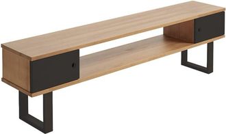 HOGAR 24 Mueble Tv ó Mesa de televisión 110 en color Encerado y Negro