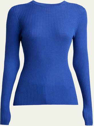 Gabriela Hearst Browning Cashmere-Silk Crewneck Sweater
