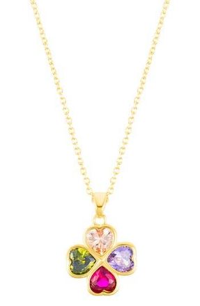 Adornia Clover Pendant Necklace in Gold/multi at Nordstrom Rack