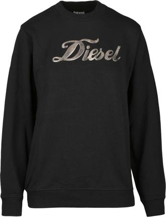 Diesel Felpa Sweatshirt - Dames - Sweatshirts - Zwart - XL - Katoen - Hoodies & sweatvesten