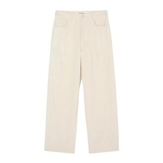 R&oacute;he Bruun Signature Corduroy Broeken - Dames - Broeken - Wit - Maat: XS Corduroy