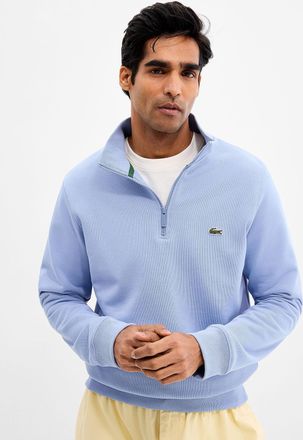 Lacoste Mens Terry-lined mock-neck sweatshirt