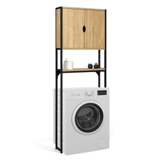 IDMarket Mobile Scaffale Sopra Wc Con Armadio Detroit Design Industriale
