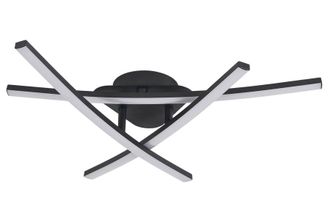 Reality Plafoniera Moderna Nera Oren Reality Led 18w 50cm