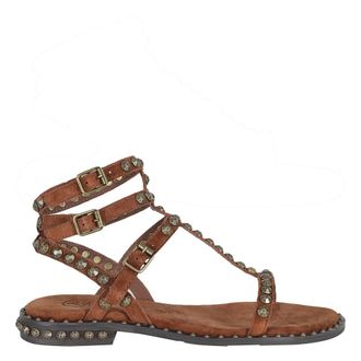 Ash Flat Sandals, female, Brown, Size: 10 US Play Studded Flat Sandal
