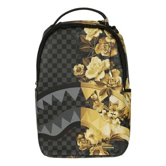 Sprayground Backpacks, male, Black, Size: ONE SIZE Gold Floral Remix Backpack