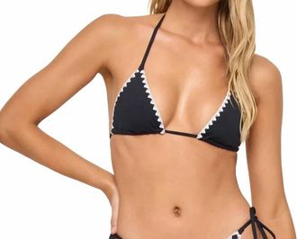 L*Space Zahra Bikini Top In Black/cream